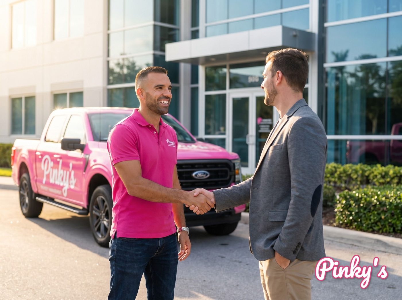 Chris Pegnia with client.