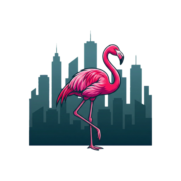 Pinky's flamingo logo